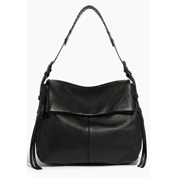 Elegant Black Leather Shoulder Bag - Picture 1 of 13